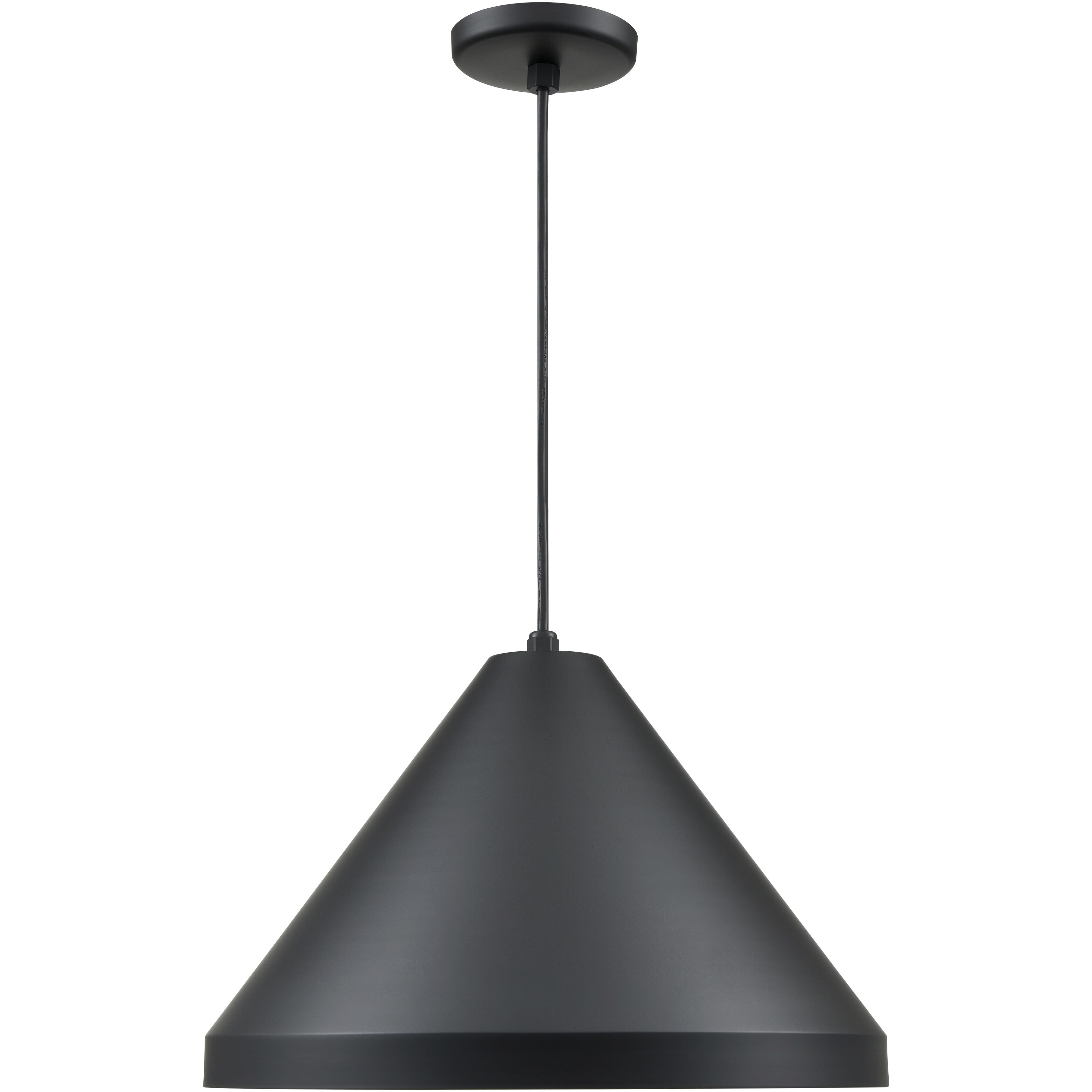 R Series 1 Light 13 inch Satin Black Outdoor Pendant